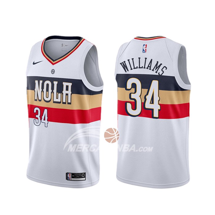 Maglia New Orleans Pelicans Kenrich Williams Earned Bianco